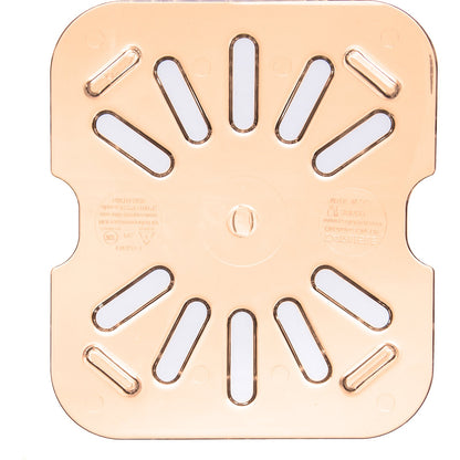 Carlisle 3089613 1/6 Size Amber High Heat Plastic StorPlus Food Pan Drain Grate