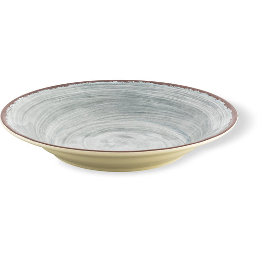 Carlisle 5400318 28.5 oz Smoke Mingle Melamine Rimmed Soup Bowl