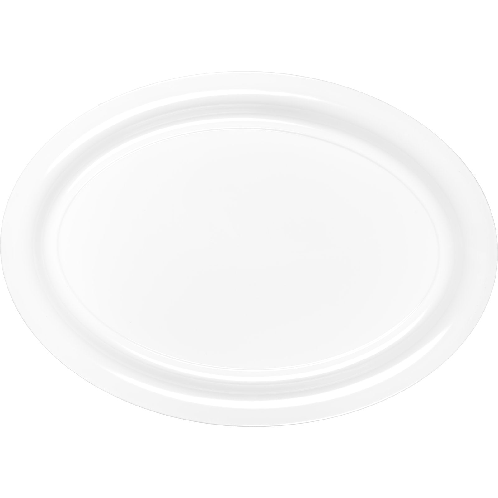Carlisle 4384002 21" x 15" White Melamine Catering Platter