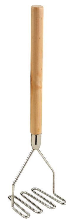 Omcan 80397 5 1/4" Square Potato Masher with 24" Wooden Handle
