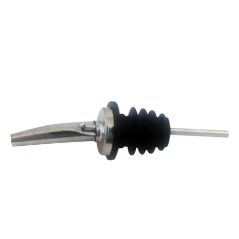 Omcan 80850 Speed Pourer with Stainless Steel Tapered Spout/Nozzle and Black Plastic Stopper