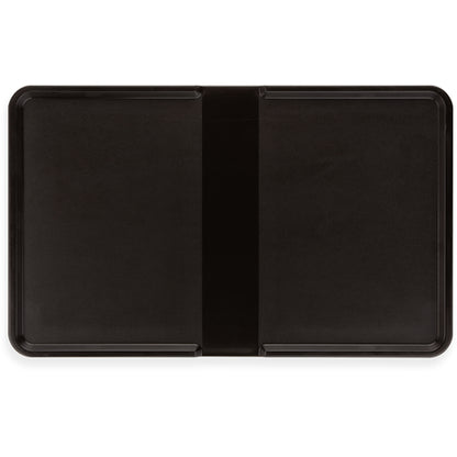 Carlisle DXSC1531004 13" x 21" Black Fiberglass Thermal Aire III Antimicrobial Meal Tray