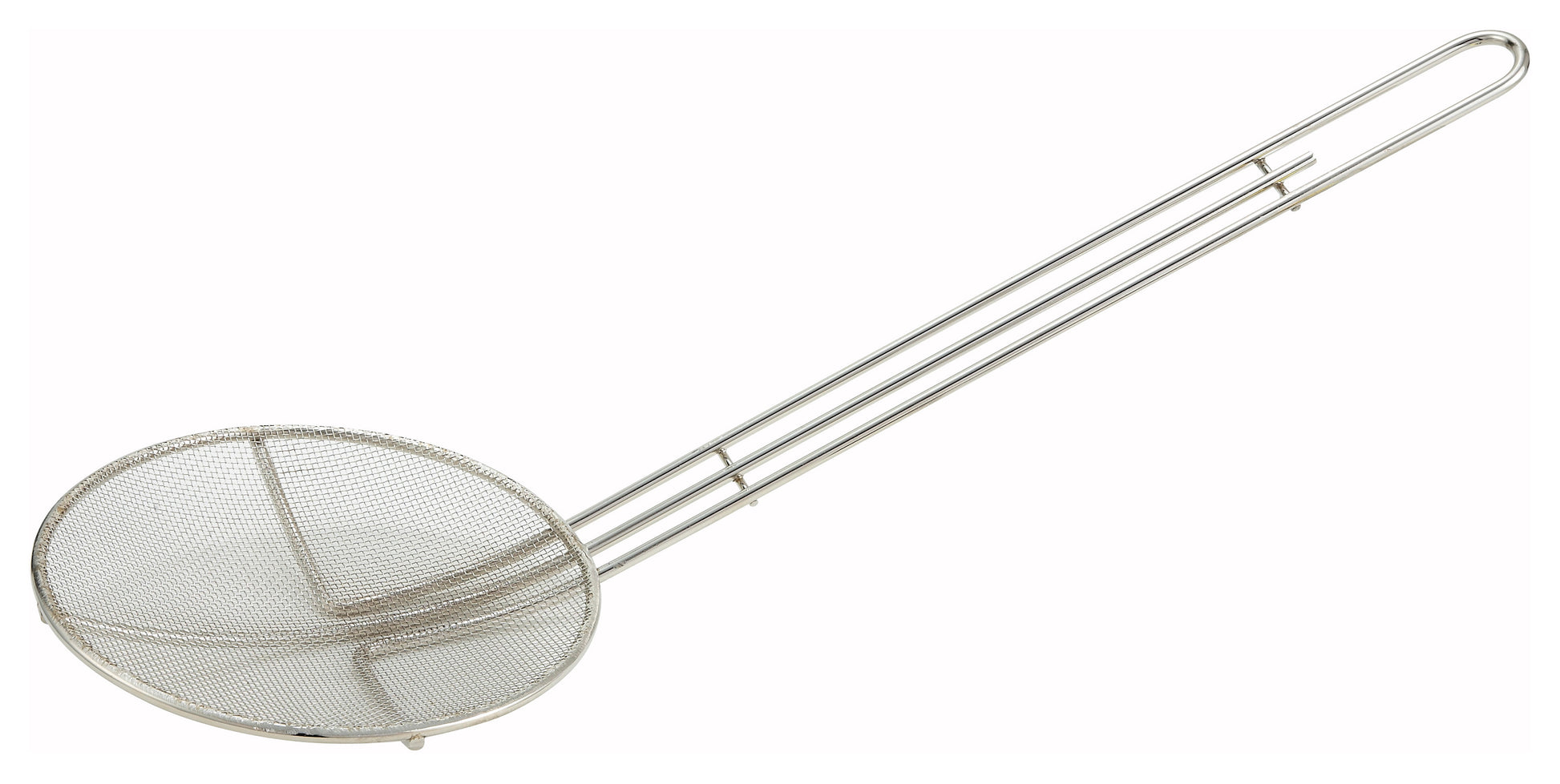 Winco SCF-6R 6-1/2" Nickel-Plated Mesh Skimmer