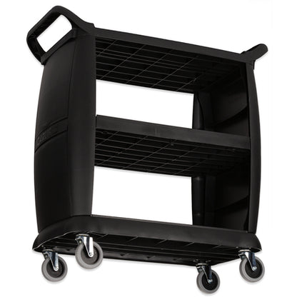 Carlisle CC203603 18" x 36.25" x 38" Black Polypropylene Bussing Cart