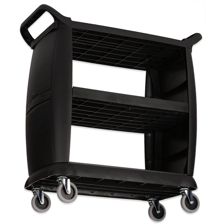Carlisle CC203603 18" x 36.25" x 38" Black Polypropylene Bussing Cart
