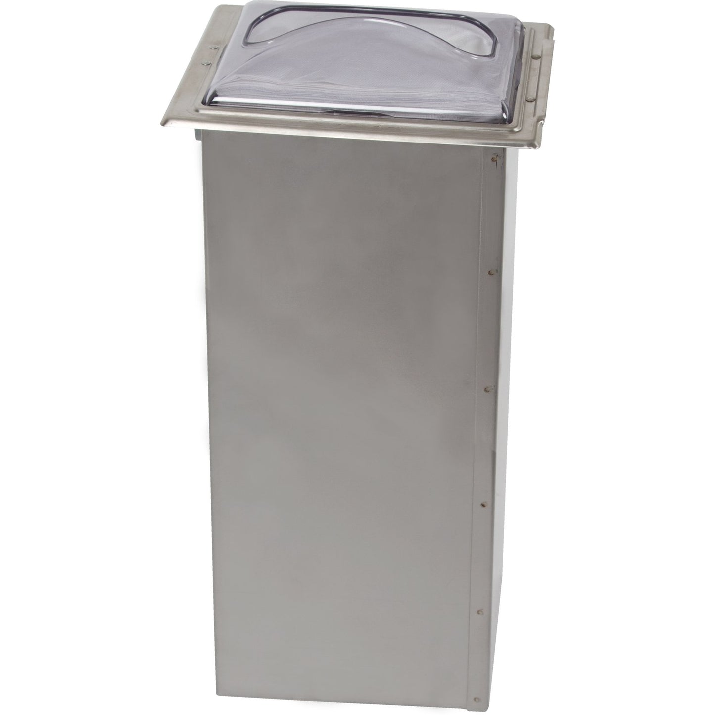 Carlisle H2003CLSS12 750 Napkin 12" Depth Clear Stainless Steel Classic In-Counter Napkin Dispenser, Interfold