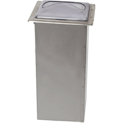 Carlisle H2003CLSS12 750 Napkin 12" Depth Clear Stainless Steel Classic In-Counter Napkin Dispenser, Interfold