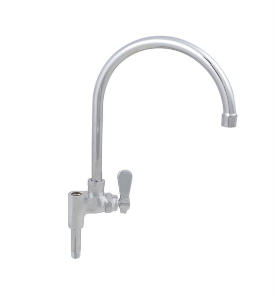 BK Resources BKF-AF-8G-G Chrome-Plated Brass Optiflow Add-A-Faucet, 8" Gooseneck, Heavy Duty Spout