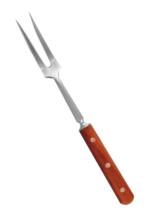 Omcan 14145 12.5-inch Heavy-duty Kitchen Fork with Short Wooden Handle