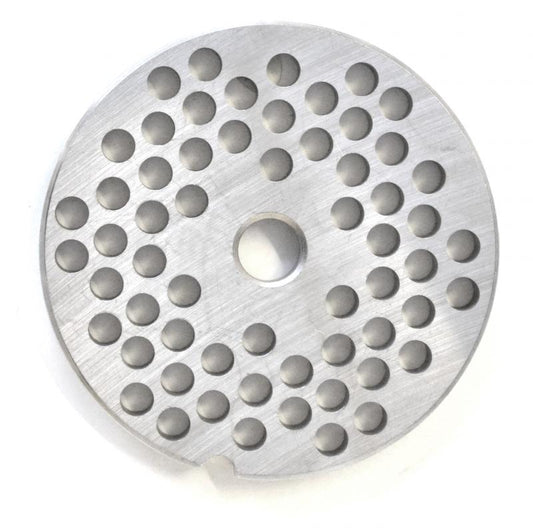 Omcan 11223 #22 One Notch/Round European Style Stainless Steel Hubless Plate, 8mm (5/16")