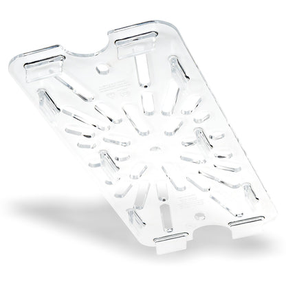 Carlisle 3067007 1/3 Size Clear Polycarbonate StorPlus Food Pan Drain Grate