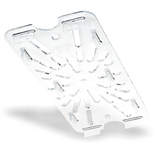 Carlisle 3067007 1/3 Size Clear Polycarbonate StorPlus Food Pan Drain Grate