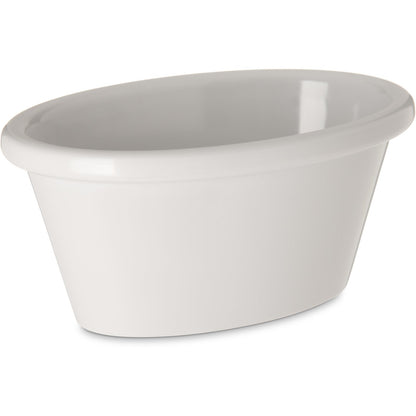 Carlisle S31442 4 oz Bone Oval Melamine Smooth Ramekin