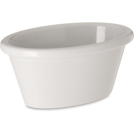 Carlisle S31442 4 oz Bone Oval Melamine Smooth Ramekin
