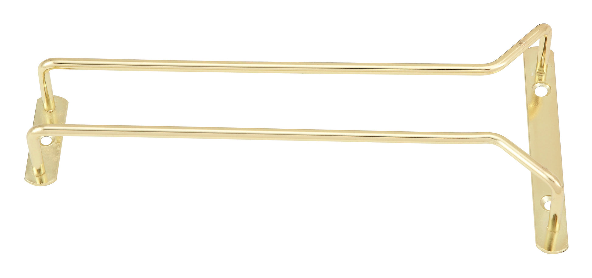 Winco GH-10 10" Brass-Plated Wire Glass Hanger, Single Channel