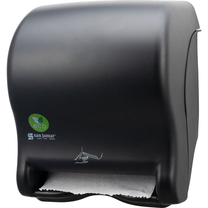 San Jamar T8400REBK Black Classic ecoLogic Smart Essence Electronic Roll Towel Dispenser