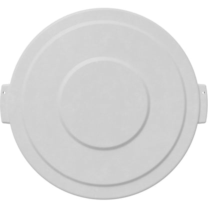 Sparta 84104502 44 Gallon White Round Polyethylene Bronco Waste Bin Trash Container Lid