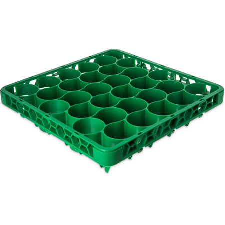 Carlisle REW30LC09 Green 30 Compartment Polypropylene OptiClean NeWave Color-Coded Long Glass Rack Extender