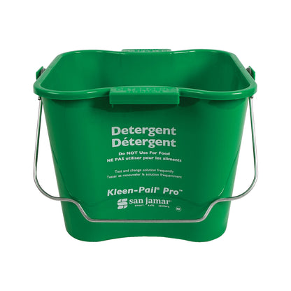 San Jamar KPP256GN 8 Qt. Green Polypropylene Kleen-Pail Pro Bucket