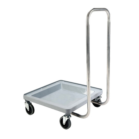 Omcan 44355 Gray Polypropylene Heavy-Duty Dish Rack Dolly with Handle