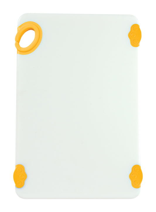 Winco CBN-1218YL 12"x18"x1/2" Yellow Cutting Board with Hook