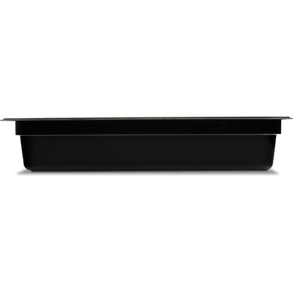Carlisle 10201B03 Full-Size Black Polycarbonate StorPlus Food Pan, 4" Deep