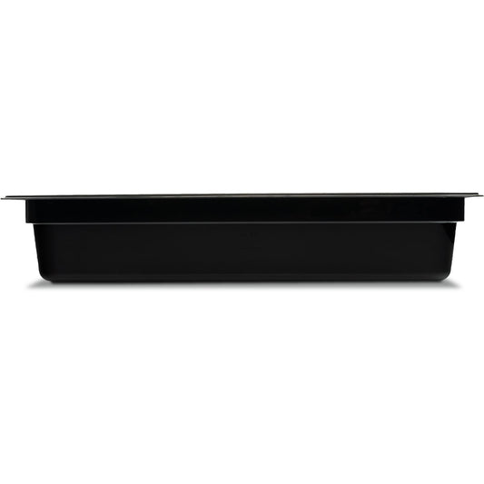 Carlisle 10201B03 Full-Size Black Polycarbonate StorPlus Food Pan, 4" Deep