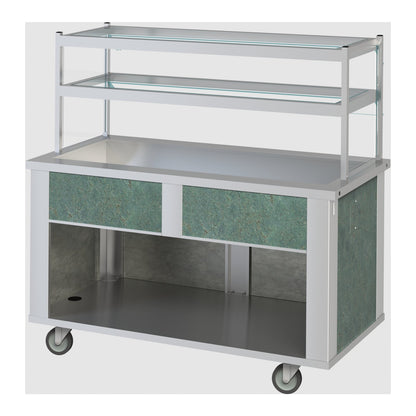 Dinex DXP2CI 35" x 30" x 36" 2-Well Stainless Steel DineXpress Ice Bath Cold Food Counter
