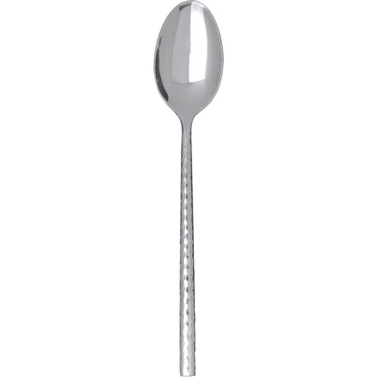Carlisle 60200 12" Terra Solid Serving Spoon - Hammered Mirror Finish - 400 Series Stainless