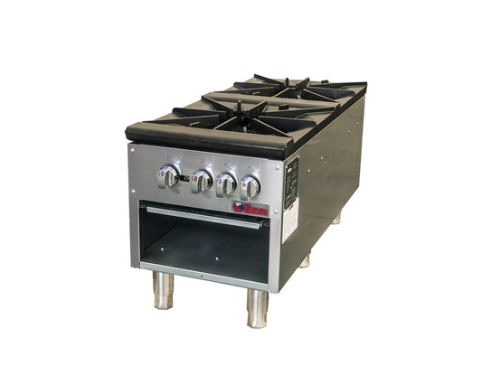 Ikon ISP-18-2 18" Gas Two Burner Stock Pot Range