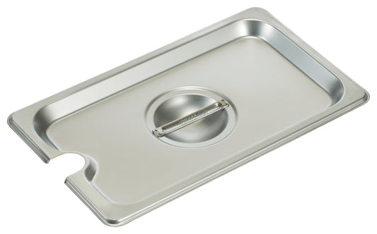 Winco SPCQ 1/4 Size Stainless Steel Slotted Steam Pan Cover