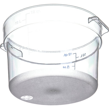Carlisle 1076707 12 Qt Clear Round Polycarbonate StorPlus Food Storage Container