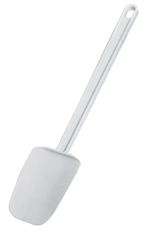 Omcan 80045 16-inch White Rubber Spoonula with Plastic Handle