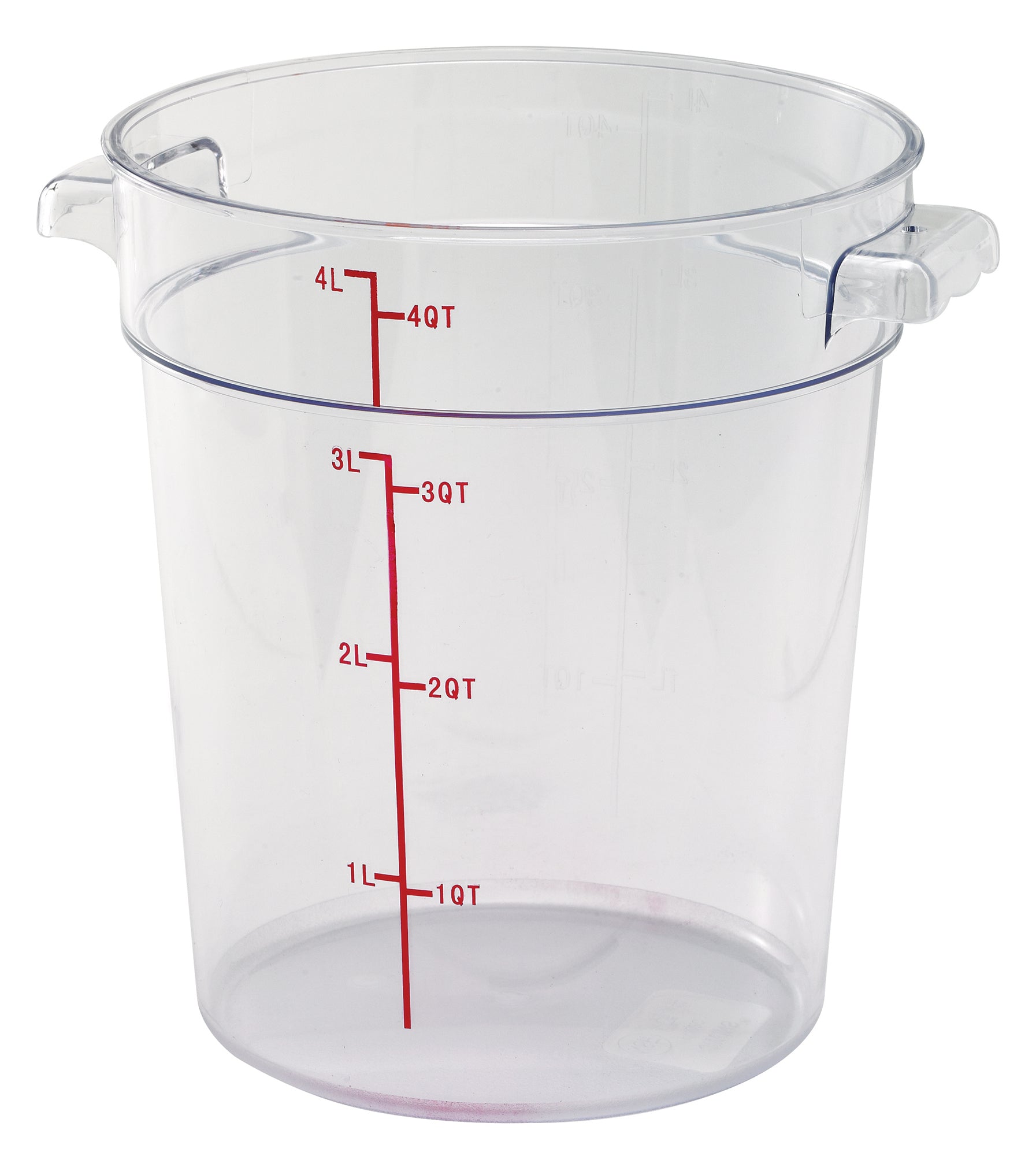 Winco PCRC-4 4 Qt. Clear Polycarbonate Storage Container