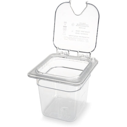Carlisle 3068507 1/6 Size Clear Polycarbonate StorPlus Food Pan, 6" Deep