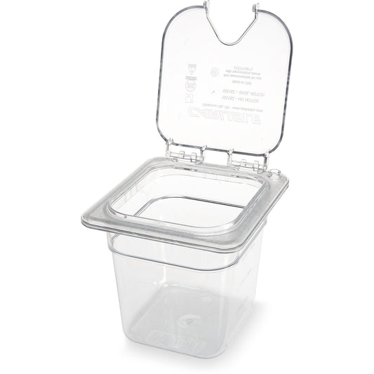 Carlisle 3068507 1/6 Size Clear Polycarbonate StorPlus Food Pan, 6" Deep