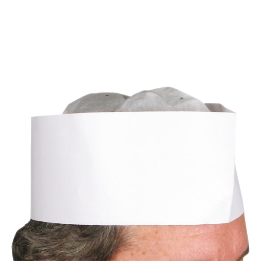 Winco DCH-3 3" Disposable Chef Hats (100pcs/box)