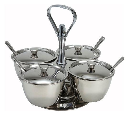 Winco RS-4 4-Compartment Relish Server