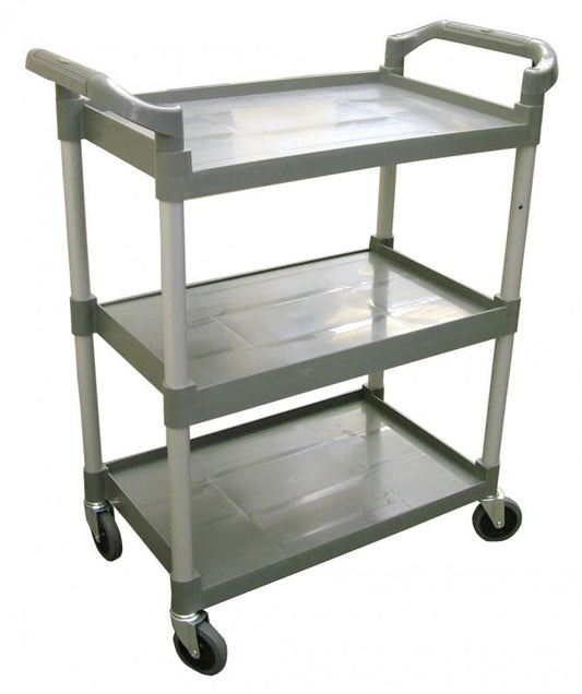 Omcan 18306 Gray Plastic Bussing Cart with 16" x 24.75" Tray Size
