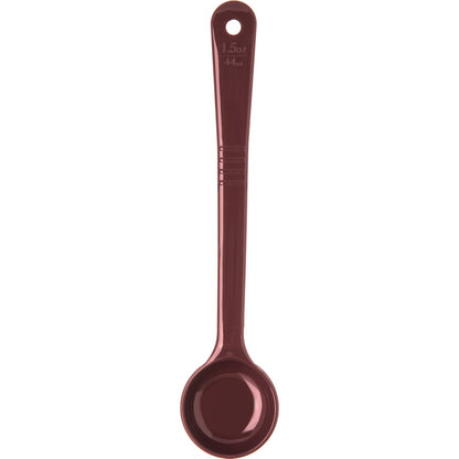 Carlisle 395801 1.5 oz Reddish Brown Acetal Measure Miser Solid Long Handle