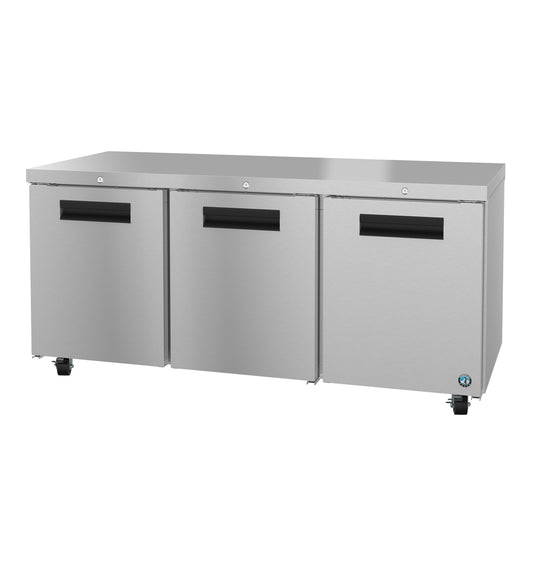 Hoshizaki UR72B-01 Three Section Stainless Door with Lock Undercounter Refrigerator