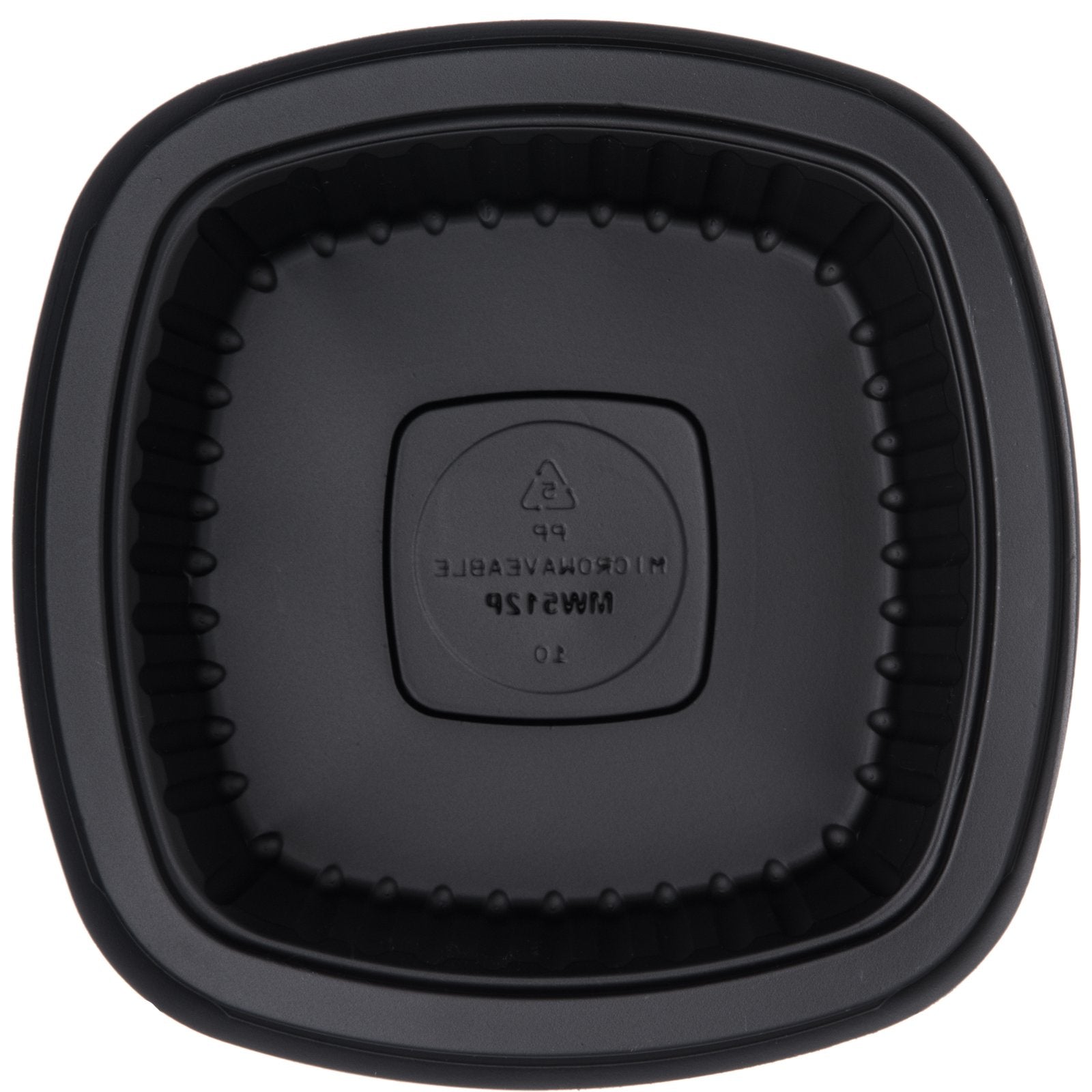 Proex DXMW512PBLK 12oz. Black Microwaveable Square Side Dish (500/cs)
