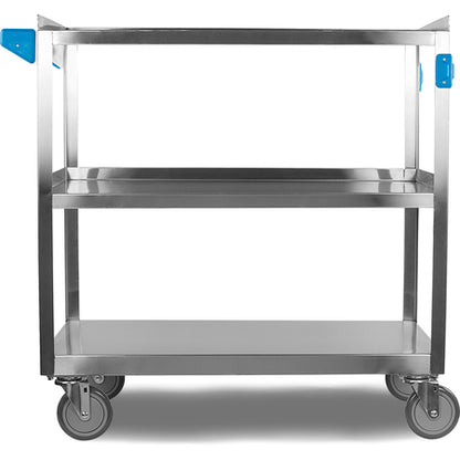 Carlisle UC5032135 21" x 35" 3 Shelf Stainless Steel Utility Cart