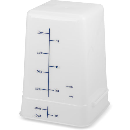 Carlisle 11966PE02 22 Qt White Square Polyethylene Food Storage Container