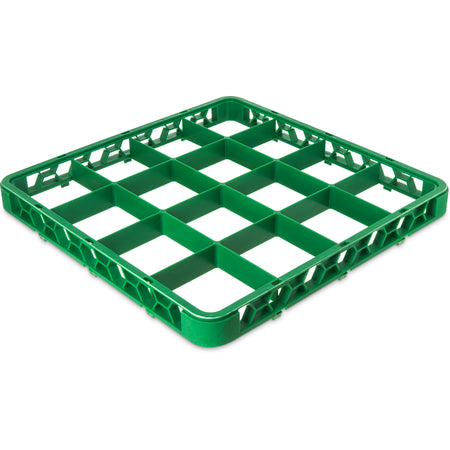 Carlisle RE25C09 Green 25-Compartment Polypropylene OptiClean Divided Glass Rack Extender 1.78"