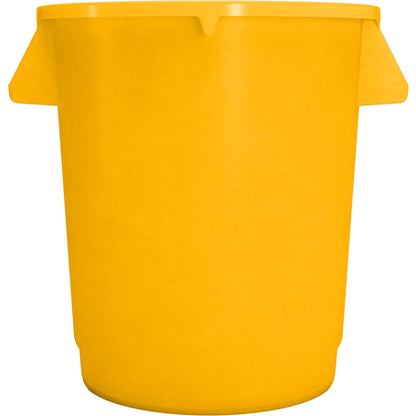 Sparta 84101004 10 Gallon Yellow Round Polyethylene Bronco Waste Bin Trash Container