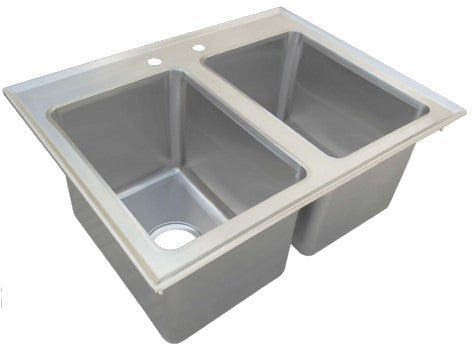 Thorinox TDDIS-1014-10 10'' x 14" x 10" Double Drop-In Sink