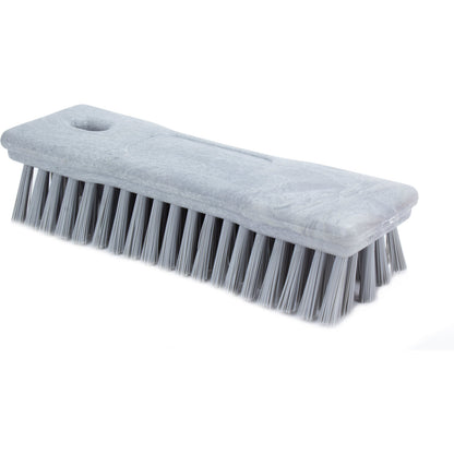 Carlisle 42024EC23 8" Gray Comfort Grip Hand Scrub Brush