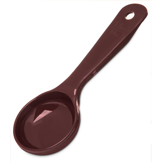 Carlisle 492201 1.5 oz Reddish Brown Acetal Measure Miser Solid Short Handle