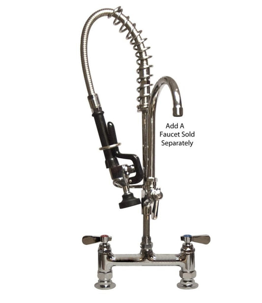 BK Resources BKF-8HD-MINI Mini Pre-Rinse 8"O.C. Faucet, Reduced Size for Small Spaces w/ BKF-8HD